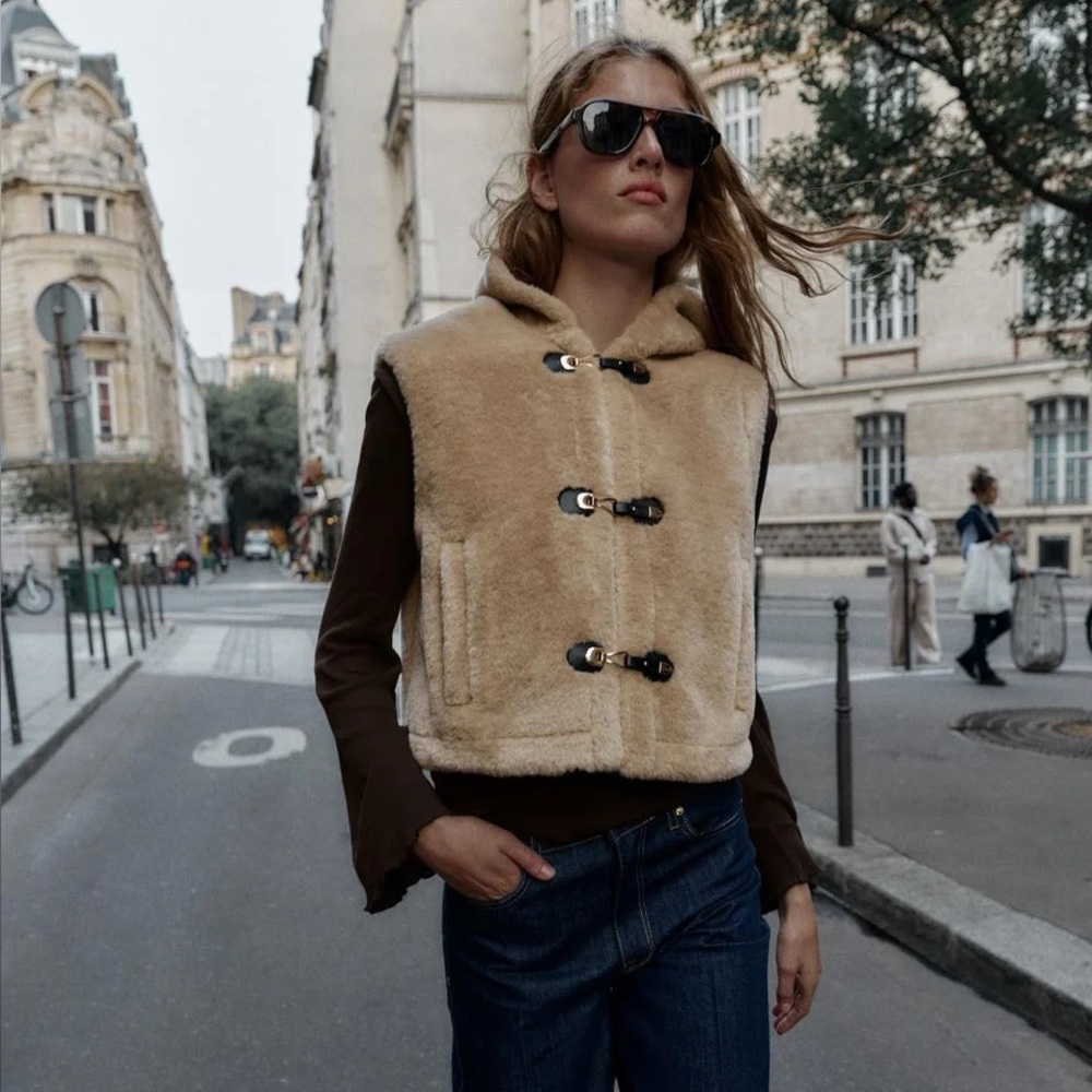 Zara Faux Shearling Gillet